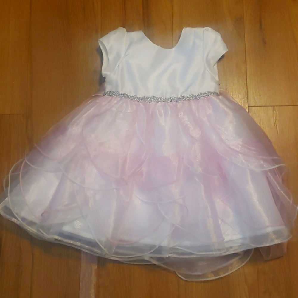 Pink and white dress for 18 mos old